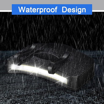 Mudder 4 Pcs Hat Light Clip Cob Cap Lights Clip on Hat Headlamp Battery Powered Cap Brim Lamp Black Waterproof Ultra Bright Headgear Flashlight for Hunting Camping Fishing Hiking