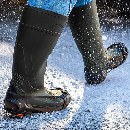 Due North GripPro Spikeless Footwear Traction Aids for Men and Women - for Ice and Snow - Lightweight Full-Foot Rubber Tread