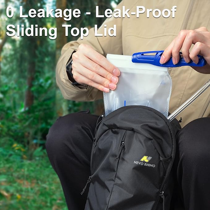 Water Bladder 1.5L-2 Liter, BPA -Free Hydration Bladder for Hiking Backpack, Leak - Proof Water Reservoir Storage Bag for Hiking, Running, Camping & Outdoor Adventures