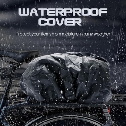 Coolrunner Panniers Bike Bags Bike Rear Rack Bag Bicycle Trunk Bag 27L Bicycle Rack Rear Bag with Rain Cover Bike Saddle Bag for Grocery Shopping Commuter Travel Outdoor Cycling Trip