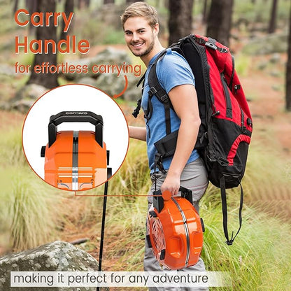 20,000 BTUs 2 Burner Propane Camping Stove, Portable Folding Camp Stove with Adjustable Burners, Regulator and Carrying Bag, Dual Gas Stoves Easy Carrying Handle for Tailgating, Camping, BBQ