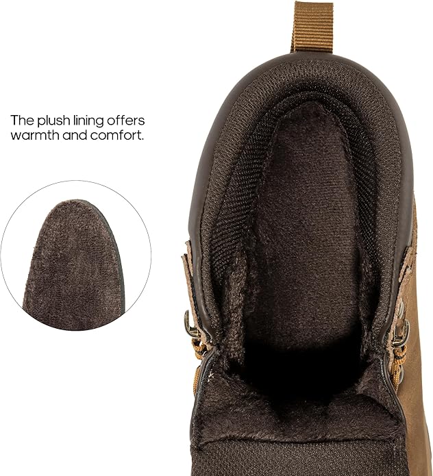 NORTIV 8 Mens Hiking Winter Snow Insulated Waterproof Outdoor Boots