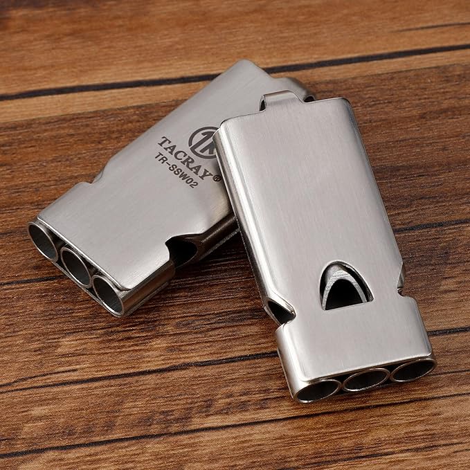 TACRAY Emergency Whistles Lifeguard Safety Whistle with Neck Chain and Keychain for Outdoor Camping Hiking