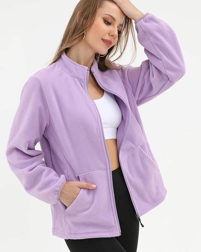 Argstar Women's Fleece Jacket with 6 Pockets (XS-2XL)