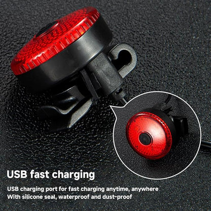 Rechargeable Bicycle Lights Set - Bicycle Night Riding Mini Tail Light | Front and Rear LED Cycling Flashlights | Bright Headlamp and Taillamp Combo, Safety Accessories for Road Mountain Biking