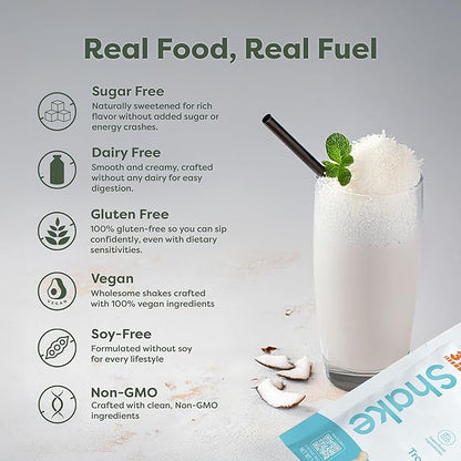 310 Nutrition All-In-One Meal Replacement Shake Powder - Plant-Based Protein Smoothie Blend w/High Fiber, Probiotics & Adaptogens - Low Carb, Vegan, Keto & Paleo Friendly - Tropical Coconut - 14 Srv