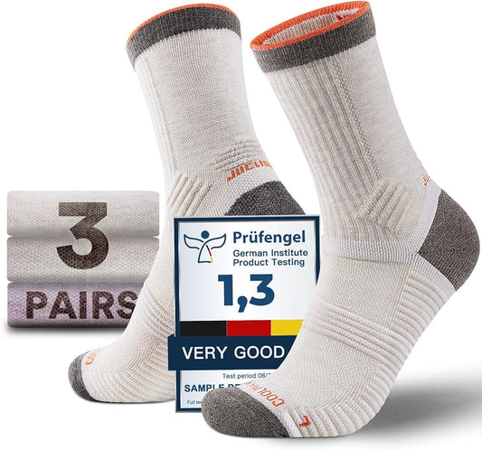 Merino Wool seamless Hiking Socks Moisture Wicking Anti-Blister Breathable Cushioned Compression Womens