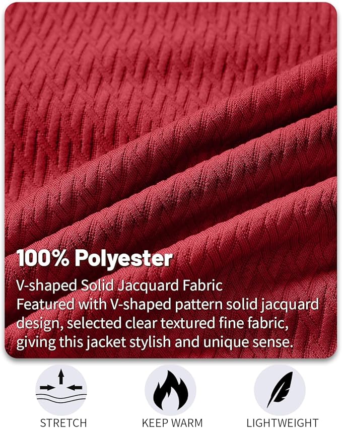 Mens Casual Jacket Loose Fit Lightweight Jacket Varsity Bomber Jacket with Zipper