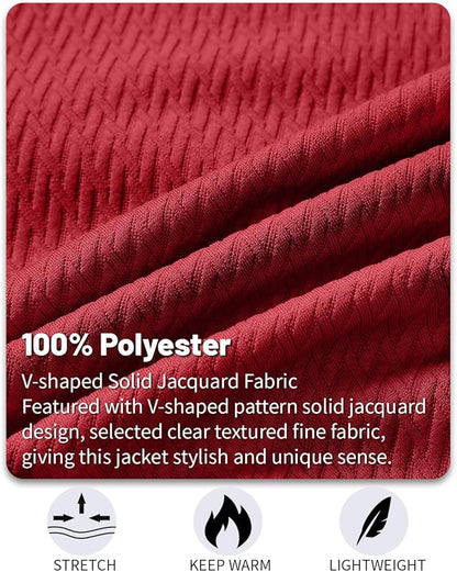 Mens Casual Jacket Loose Fit Lightweight Jacket Varsity Bomber Jacket with Zipper