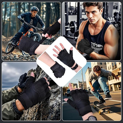 Weight Lifting Gloves, Gym Gloves for Men and Women, Full Palm Protection for Sports, Weightlifting, Training, Cycling, Pull-Ups, Rowing, and Mountaineering
