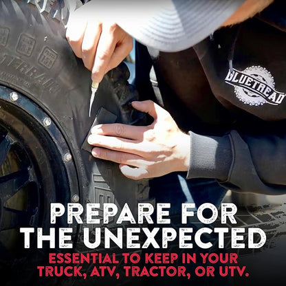 GlueTread Full-Size 4x4 Sidewall Tire Repair Kit | Sidewall Tire Patch Kit Puncture Repair Kit for Off-Road 4x4 Vehicles | Improved Rubber Formula No Accelerator Needed 10 Minutes Curing Time