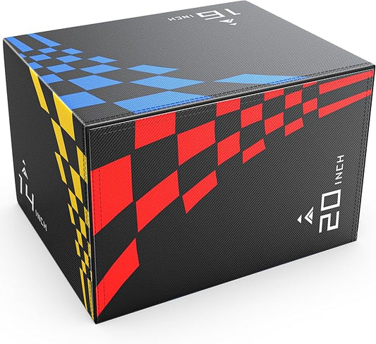 GIKPAL Plyo Jumping Exercise Box, High-Density Foam Plyometric Jump Box for Home Gym Workout, Multiple Size Box Jumps for Step-Up, Box Squat, Explosive Training