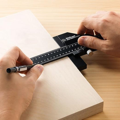 Scriber Gauge 37 Inch – Extra Long Measuring and Marking Ruler, Layout and Joinery Gauge, CNC Aluminum Square Tool for Woodworking, Carpentry, Framing, DIY Projects (New Version)