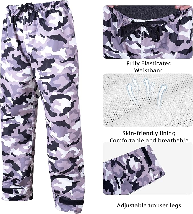 Coralrain Rain Suit Safety Waterproof Rain Jacket and Trouser Suit Raincoat With Hood lining For Men Women Adults Breathable