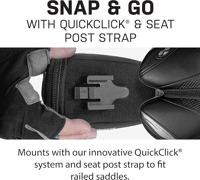 Topeak Aero Wedge Pack, w/ Fixer F25, Medium , Black