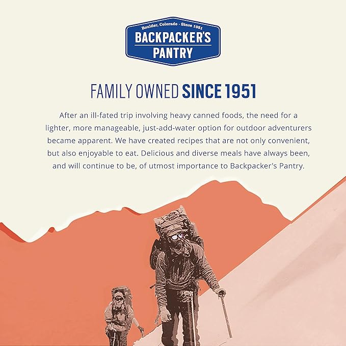 Backpacker's Pantry Fettuccini Alfredo with Chicken - Freeze Dried Backpacking & Camping Food - Emergency Food - 40 Grams of Protein - 6 Count