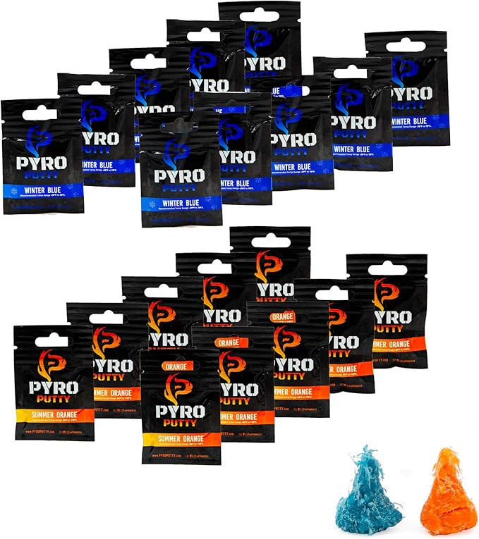 Phone Skope Pyro Putty: Single Use Waterproof Survival Fire Starter, 20 or 50 ct Foil Packs, Easy Tear, Easy Ignite, Fire Starters for Campfires