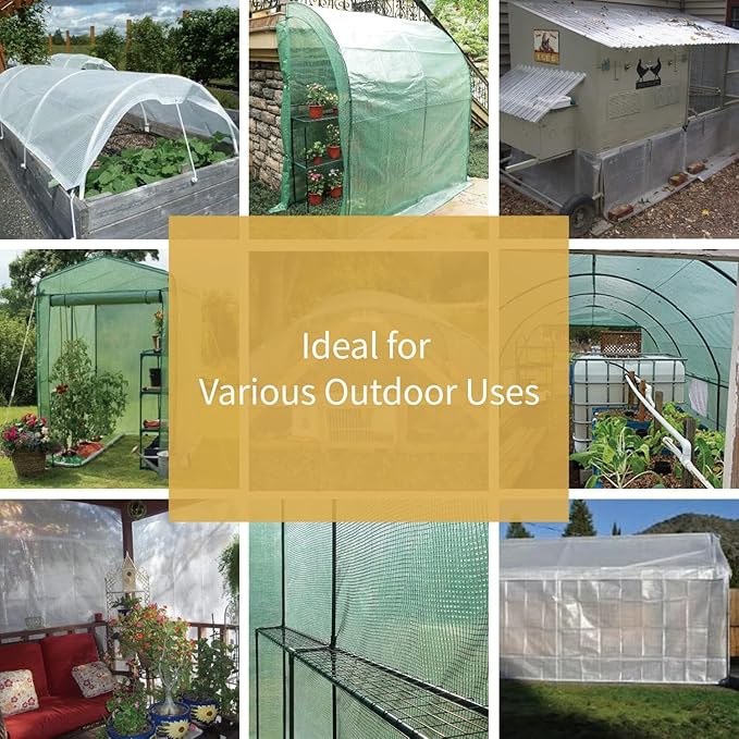 GUARD SHIELD Clear Tarp Heavy Duty 20x20 Feet Waterproof for Outdoor Garden Poly Cover UV Resistant Transparent Tarpaulin10mil