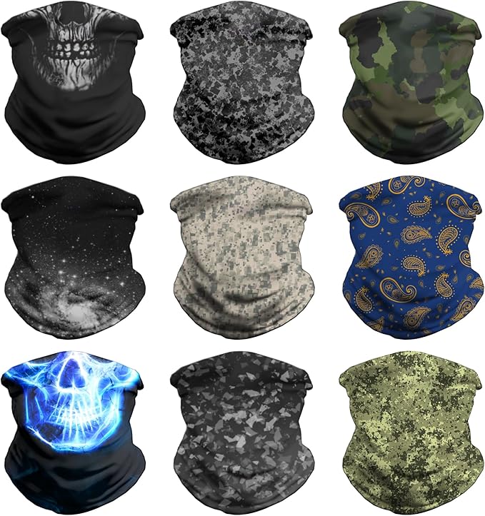 Neck Gaiter Face Cover - Sun Protection Mask Balaclava for Men and Women