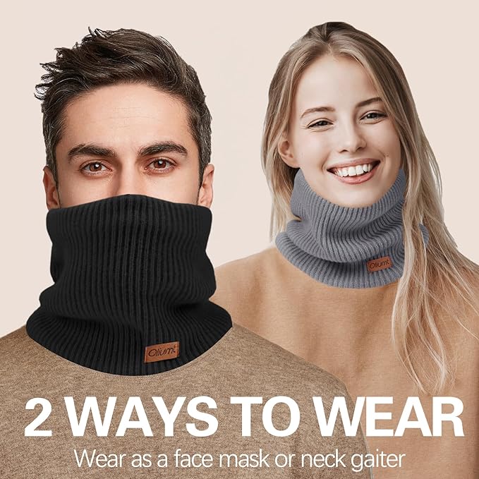 Neck Warmer for men,Winter Neck Gaiters Face Scarf Women Windproof Warm Fleece Scarves Gaiter for Cold Weather