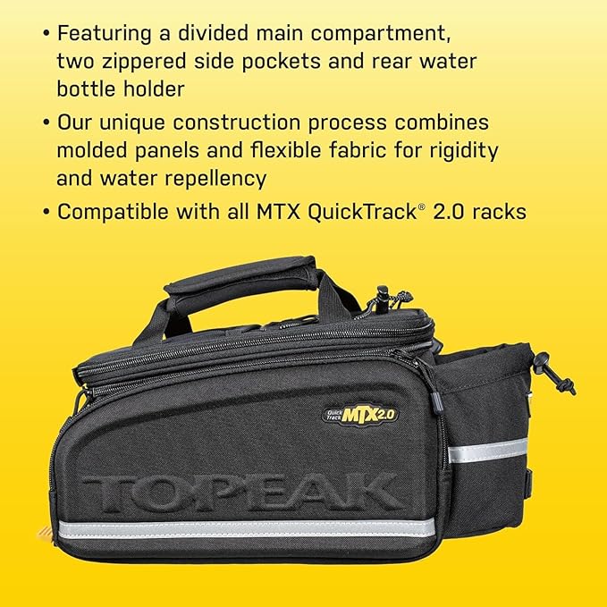 Topeak MTX TrunkBag - Rear Bicycle Bag - Spacious Storage and Easy Mounting