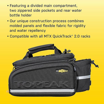 Topeak MTX TrunkBag - Rear Bicycle Bag - Spacious Storage and Easy Mounting
