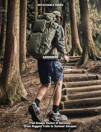 Moosehill Men's-Hiking-Pants Convertible Quick-Dry Water-Resistant Lightweight Zip-Off Outdoor with 5 Deep Pockets