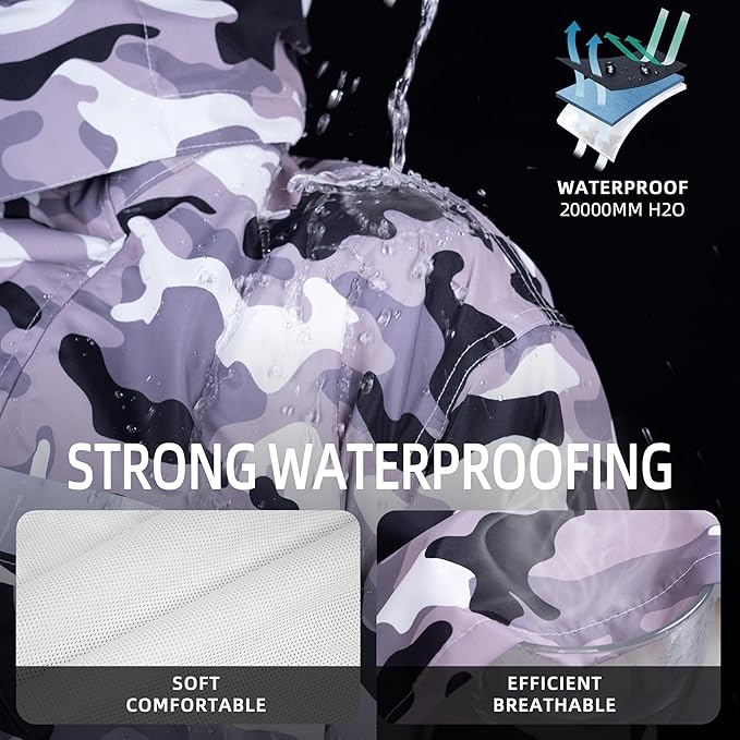 Coralrain Rain Suit Safety Waterproof Rain Jacket and Trouser Suit Raincoat With Hood lining For Men Women Adults Breathable