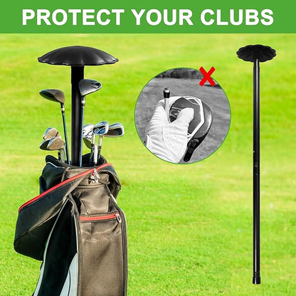 Golf Travel Bag Support Pole – Adjustable 27"–56" Telescopic Alloy Steel Support Rod with Protective Cap for Golf Club Travel Protection