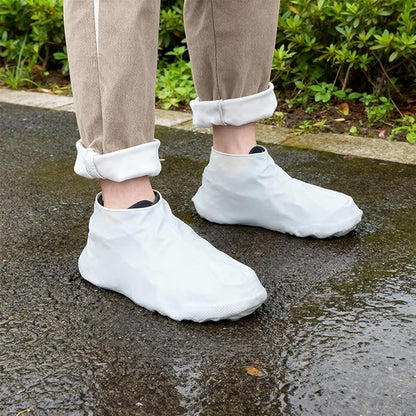 2 Pairs Shoe Covers Waterproof Silicone Rain Shoe Covers Reusable Non Slip Outdoor Cycling Boot Protectors Fits Outdoor Cycling Women Men