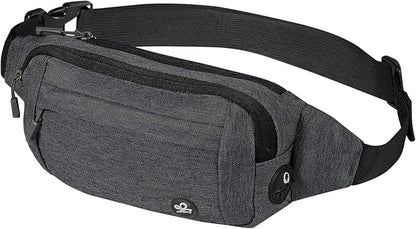 WATERFLY Fanny Pack Waist Bag: Small Hip Pouch Bum Bag Fannie Pack Phanny Fannypack Waistpack Bumbag Beltbag Sport Slim Fashionable for Jogging Hiking Hiker Woman Man