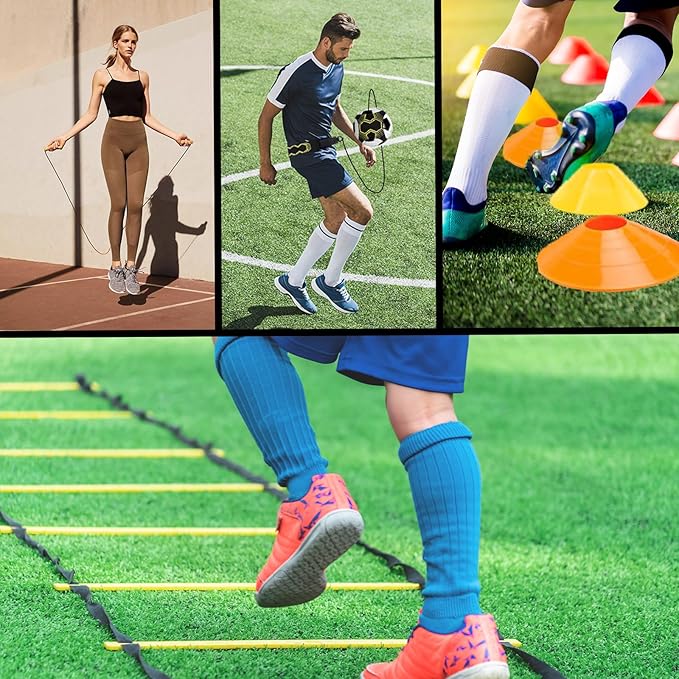 20FT Agility Soccer Ladder Cones for Training Equipment As Gifts for Boys