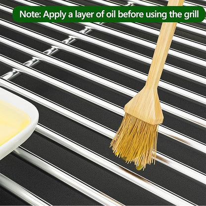 15 inch Cooking Grid Grate for Weber Spirit 200 210 with Side Control, Spirit 500, Genesis Silver A, Grill Replacement Parts for Kenmore, Weber 7521 7522 7523 65904 65905, Stainless Steel Grill Grate