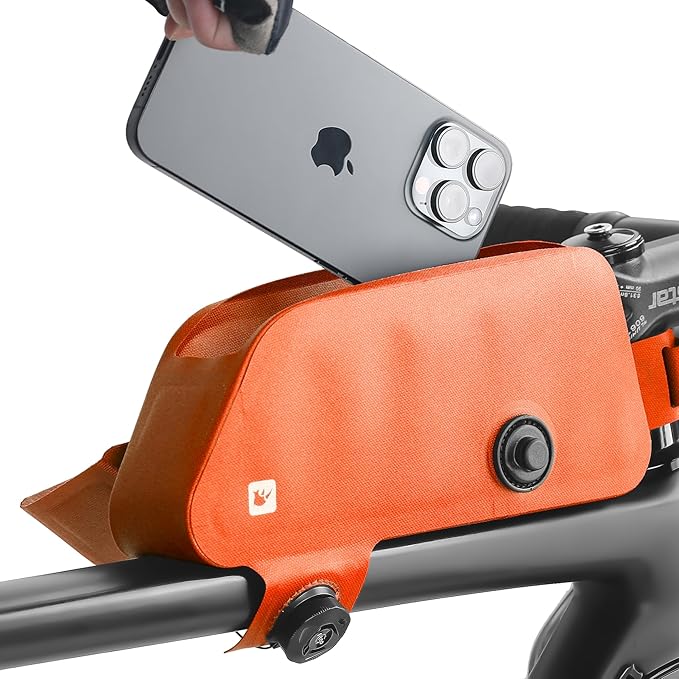 Rhinowalk Bike Frame Bag with Magnetic Flap Waterproof Bicycle Top Tube Bag Bikepacking Cycling Tools Storage Bag for MTB Road Bike