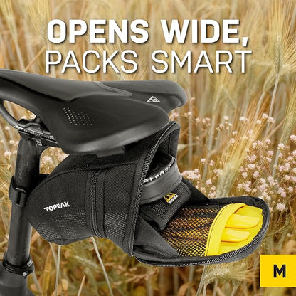 Topeak Aero Wedge Pack, w/ Fixer F25, Medium , Black