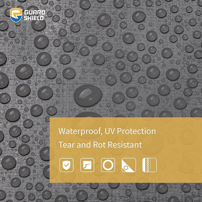 GUARD SHIELD Heavy Duty Tarp Waterproof 12x24 Feet Grey Large Outdoor Tarps Cover 12mil