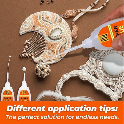 Y'allCanDiy Super Glue 4 Pk x 0.7 Oz (20g) - Superglue for Crafts Plastic, Wood, Metal, & Repair, Instant Cyanoacrylate Based Glue, Quick Dry Premium Cyanoacrylate Adhesive