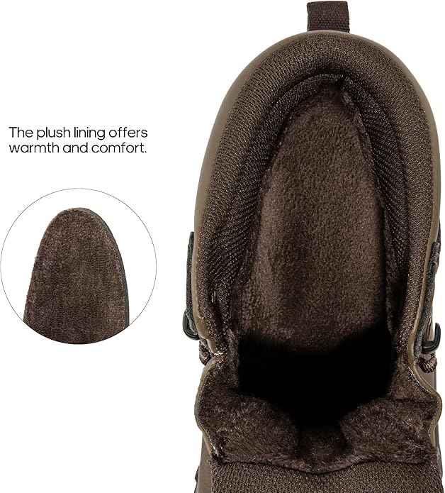 NORTIV 8 Mens Hiking Winter Snow Insulated Waterproof Outdoor Boots