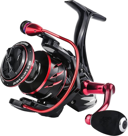 RUNCL Spinning Fishing Reel ANCOHUMA, Powerful 26 LB Max Drag, 7+1 Stainless BB, 6.2:1 CNC Aluminum Alloy Spool, Unique Smooth Colorful Ceramic Line Roller, D.S.S.R Double Shield for Freshwater