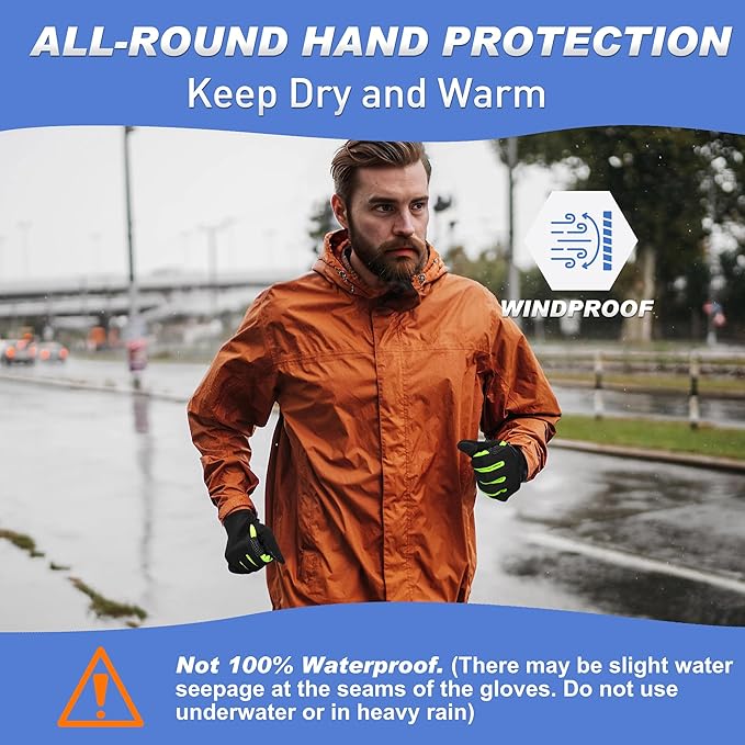Sukeen Winter Gloves Men Women, Touchscreen Anti-Slip Warm Mens Gloves for Running Driving Cycling Hiking Biking Outdoor