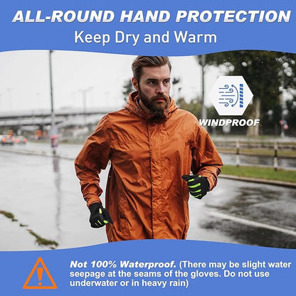 Sukeen Winter Gloves Men Women, Touchscreen Anti-Slip Warm Mens Gloves for Running Driving Cycling Hiking Biking Outdoor