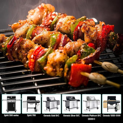 2Pack 17.5'' Weber Spirit 300 Stainless Steel Grill Grates, Cooking Replacement Parts for Weber Spirit 700, Genesis Silver B/C, Genesis Gold B/C, Genesis Platinum B/C, Genesis 1000-3500, 7638