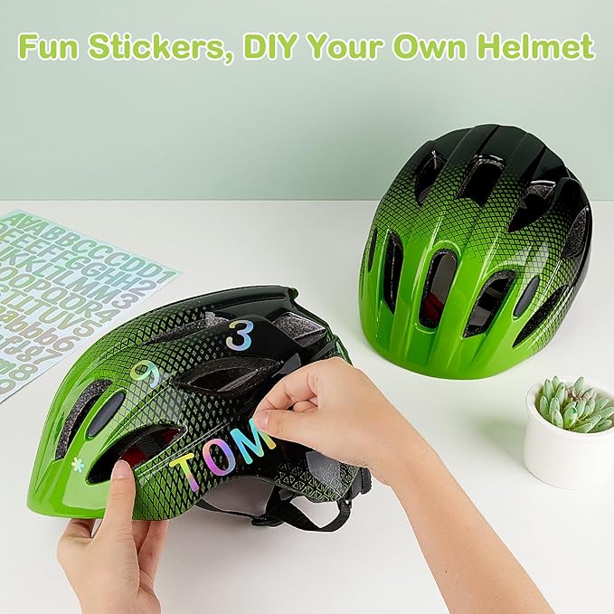Kids Helmet 3-8 Adjustable Toddler Helmets with Kids Knee Pads and Elbow Pads Set for Cycling, Scooters, Skateboarding, Skating