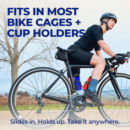 Rolling Sands USA Made 24 oz Sports Squeeze Water Bottles, 3 Pack, BPA-Free, Easy Drink One Way Flow Valve, Fits Most Bike Cages, Dishwasher Safe, Durable, Reusable and Lightweight, Clear Frost