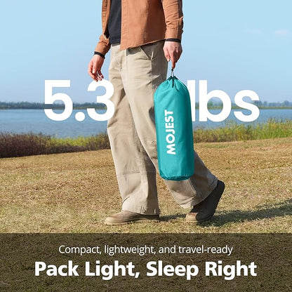 Ultralight Camping Cot for Adults, Portable Folding Camping Bed, Supports 350 lbs - Lightweight for Travel, Camping, Hiking, Backpacking, Mountaineering (Blue)