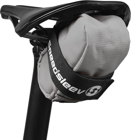 SpeedSleev Ranger Cycling Adventure Pack – Bike Saddle Bag for Road Bikes, Mountain Bikes & Gravel Bikes – Lightweight Bicycle Under Seat Bag – Bike Accessories & Tools – Waterproof Bike Bag (Grey)
