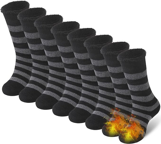 Sunew Warm Thermal Socks 4 Pack, Mens Womens Winter Heated Outdoor Skiing Thermal Socks