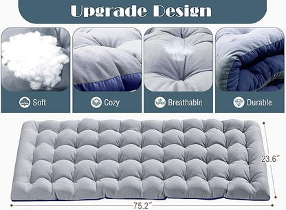 ABORON Folding Camping Cot for Adults, Double Layer 1200D, 500lb Capacity, Heavy Duty Guest Cot with Mat & Carrying Bag for Indoor & Outdoor Use