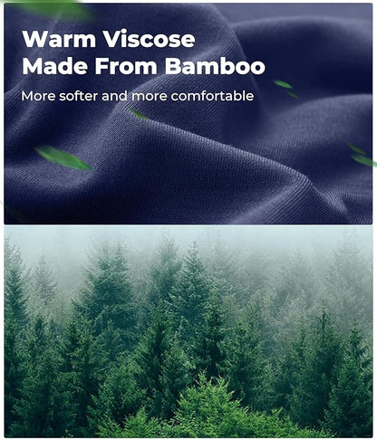 Men's Lightweight Thermal Underwear Bottoms Fleece Lined Long Johns for Men Base Layer Pants for Cold Weather