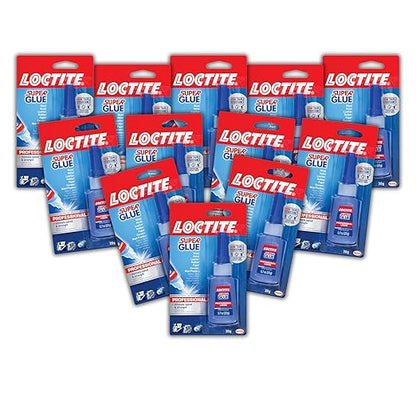 Loctite Super Glue Liquid Professional, Clear Superglue For Plastic, Wood, Metal, Crafts, & Repair, Cyanoacrylate Adhesive Instant Glue, Quick Dry - 0.14 fl oz Bottle, Pack Of 12